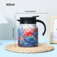 thumbnail image 3 of Insulated Stainless Steel Floral Pattern Tea Pot with Built-In Infuser 35 Oz Capacity Excellent Hot/Cold Retention for Kitchen and Travel, 3 of 4