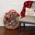 thumbnail image 2 of Open Box Homz 24" Diameter Holiday Christmas Plastic Wreath Storage Box, Red, 2 of 3