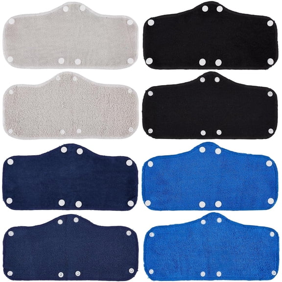 12PCS 4 Colors Cotton Hard Hat Sweatband Replacement Safety Sweat Band Liner Washable Reusable Absorber Terry Cloth Snap-On Sweatband with Liner Snap fit Most Helmets Outdoor Accessories