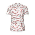 thumbnail image 5 of Wukai Baseballs Print Men's Short-Sleeved Mesh T-Shirt,Quick-Dry Short Sleeve Workout T-Shirt-5X-Large, 5 of 8