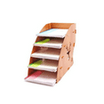 thumbnail image 4 of Wooden Invoice Bill Storage Rack Desktop Paper Organizer File Holder Document Letter Sorter Tray Mail Rack, 4 of 5