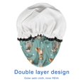 thumbnail image 4 of Shower Caps,Chihuahua and Footprints Waterproof Shower Cap for Women 4 Pieces,Double Reusable Hair Cover for Shower PEVA Elastic Stretch Hem, 4 of 7