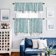 thumbnail image 2 of Aqua Tree Trunk Kitchen Curtains Sets for Windows 24 Inch Length, Farmhouse Forest Snow Watercolor Rod Pocket Window Treatments Tier Curtains and Valances Set for Bedroom/Bathroom, 2 of 8
