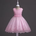 thumbnail image 1 of Vestido de encaje con cuentas para niñas Vestido de princesa con flores para niñas grandes Vestido de tutú con flores de ganchillo y lentejuelas para niñas, 1 of 5