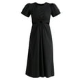thumbnail image 4 of Scoop Women’s and Women's Plus Puff Sleeve O-Ring Dress, Sizes XS-4X, 4 of 4