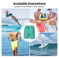 thumbnail image 6 of Uemuo Teal Turquoise Pattern Mens Swim Trunks Quick Dry Board Shorts with Mesh Lining, Stretch Beach Shorts Quick Dry No-Chafing Board Shorts-Small, 6 of 9