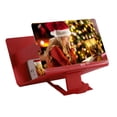 thumbnail image 3 of stanreset New 8 Inch 3D Phone Screen Magnifier Stereoscopic Amplifying Desktop Foldable Leather Bracket Mobile Phone Holder Tablet Holder Red 8 inch 1Set, 3 of 6