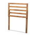 thumbnail image 3 of Baxton Studio Akemi Modern and Contemporary Ash Walnut Finished Wood Twin Size Headboard, 3 of 5