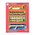 thumbnail image 2 of Modelo de autobús, 4 piezas de juguetes de autobús de aleación, autobús de juguete para niños, autobús de juguete construido para el futuro, 2 of 14