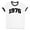 White/Black, variant on 1976 College Style Ringer Tee Shirt Unisex Large White/Black