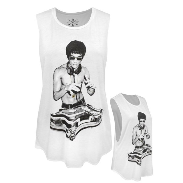 Bruce Lee Womens White Vest (Small)