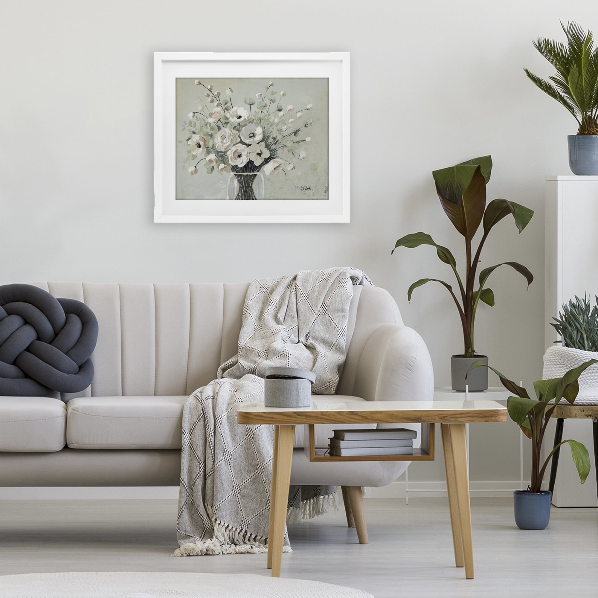 Stupell Industries Siempre Bella Bouquet White Framed Print Under Glass, design by Patricia Pinto