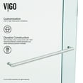thumbnail image 6 of Vigo Vg6080cl6074 Ferrara 74" High X 61" Wide Sliding Frameless Shower Door - Chrome, 6 of 7