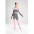thumbnail image 1 of Conjunto de mallas de gimnasio para mujer, ropa deportiva de entrenamiento de cintura alta, traje de yoga, chándal de dos piezas acanalado gradual sin costuras, 1 of 5