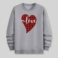 thumbnail image 5 of Hxshgdsn Mens Valentine Sweatshirts Heart Printed Pullover Trendy Graphic Crew Neck Shirt Funny Holiday Gray 2 3Xl, 5 of 6