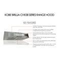 thumbnail image 4 of KOBE CHX3830SQBD-3 Brillia 30-inch Ductless Under Cabinet Range Hood, 3-Speed, 400 CFM, LED Lights, Baffle Filters, 4 of 6