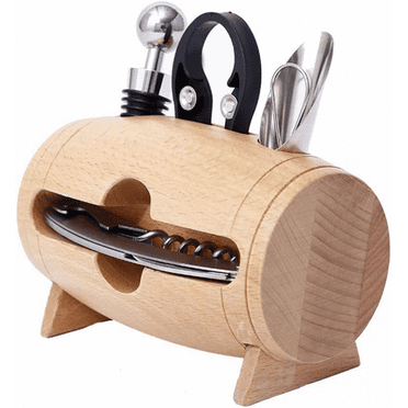 4 PCS Wine Tool Opener Accessories Set,Stainless Steel Wine Bottle Opener,Dropping Ring Decanter Bottle Opener