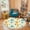 Color 4, variant on Washable Non Slip 6ft Round Rug, Cute Lion cartoon zoo animal Circle Area Rugs with Tassels Botanical Elements Yellow Carpet for Nursery Bedroom Living Room Playroom Tent Rug
