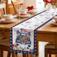 thumbnail image 5 of Independence Day Truck Table Runner 72 Inches, Blue Star Firework 4th of July Wood Bed Runner Dresser Scarves Tabletop for Indoor Outdoor Parties/Ceremony/Banquet, 16" x 72", 5 of 9