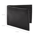 thumbnail image 2 of Cartera Hombre Piel Genuina Bifold Compartimento Secreto Interiores en Tela Negro, 2 of 8