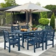 thumbnail image 5 of 5-Piece All-Weather HDPE Patio Dining Set for 4 with Umbrella Hole (Blue), 5 of 13