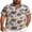 Yellow-Palm Leaf, variant on COOFANDY Big & Tall Button Up Shirts for Men Short Sleeve Collared Untucked Shirts Wrinkle Free Summer Shirts