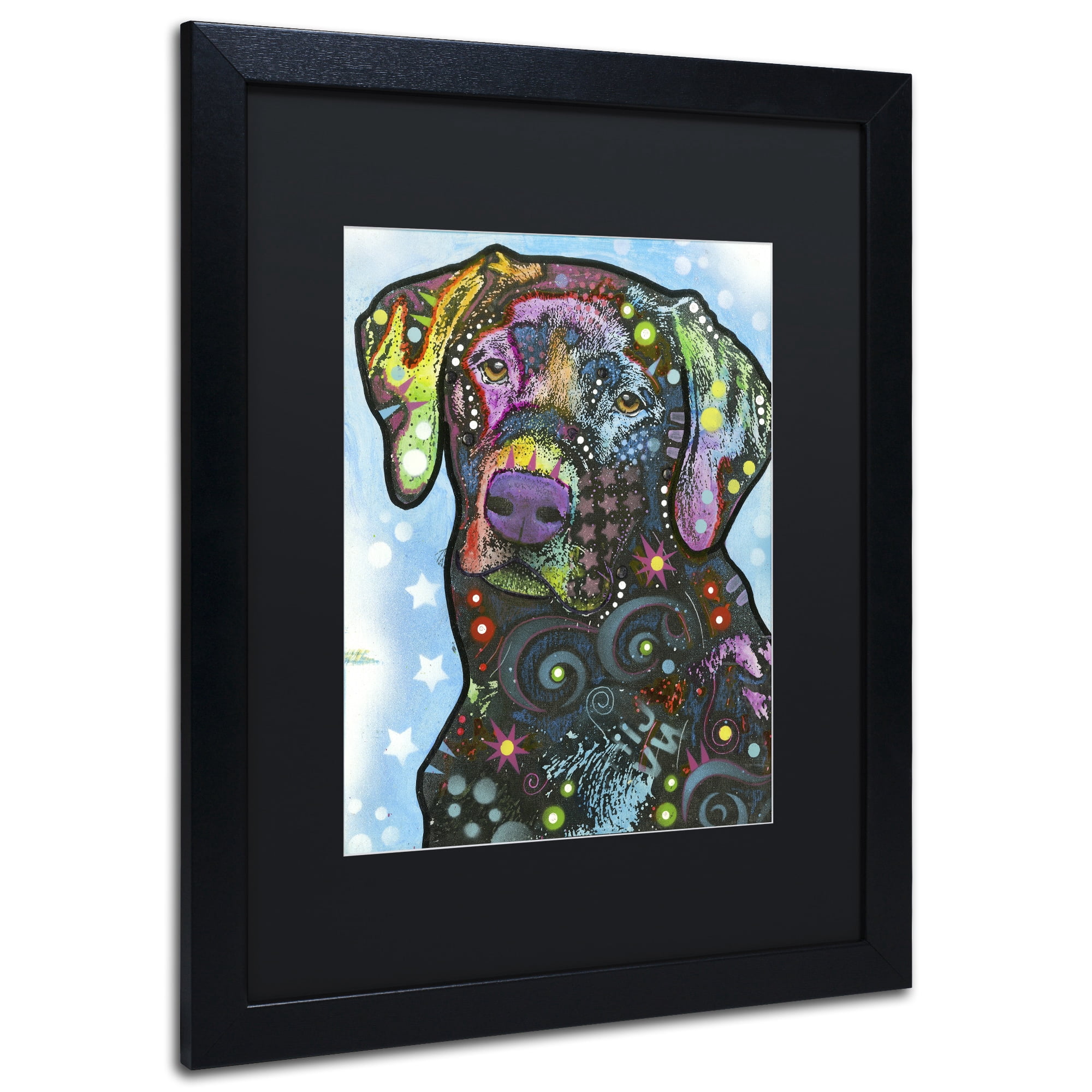 Trademark Fine Art "27" Canvas Art by Dean Russo, Black Matte, Black Frame