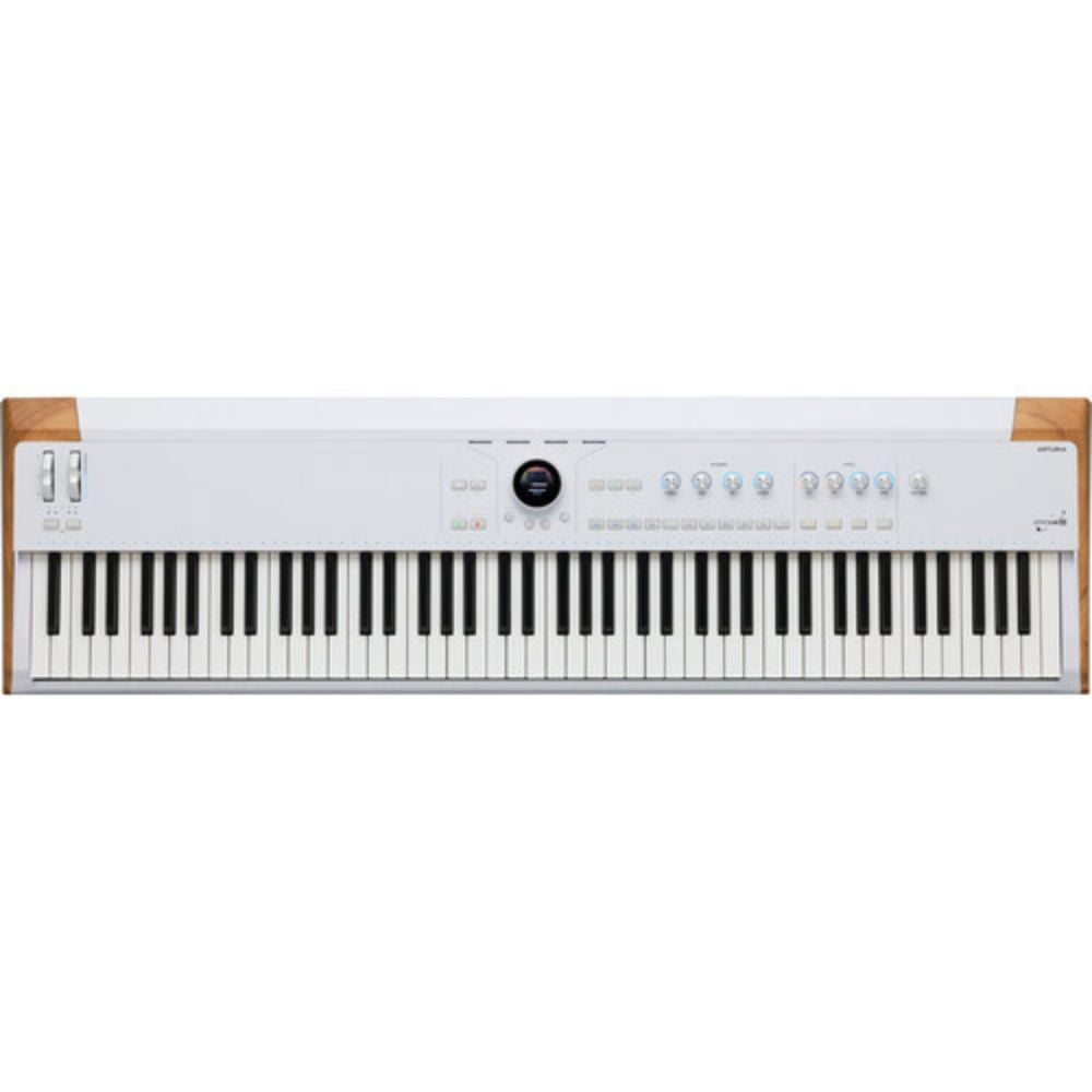 Arturia Astrolab 88 Avant-Garde Stage Keyboard with Analog Lab Pro Integration Bundle with Arturia Wooden Legs for KeyLab 88 MkII and PolyBrute — Adjustable, Sturdy and Elegant Stand