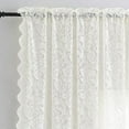 thumbnail image 6 of Floral Lace Rod Pocket Sheer Curtain Panel, 55 x 6Inches, Ivory,1Panel, 6 of 7