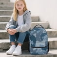 thumbnail image 5 of Jeiento 16 Inch Kids School Backpack Blue Fish Camo Water-Resistant Lightweight Daypack with Adjustable Straps & Multiple Organizer Pockets for Boys Girls Elementary School, 5 of 7