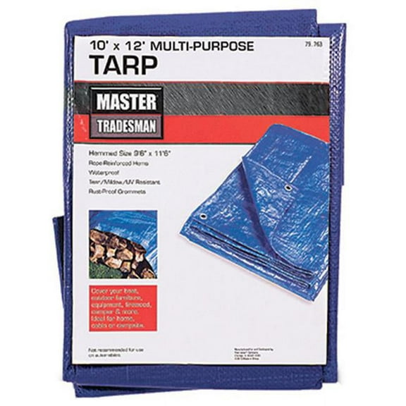 MT 10 X 12 BLUE 10 x 12 ft. Polyethylene Storage Tarp Cover - Blue