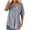 Gray, variant on Womens Shirts up to 60% Off Casual Flowy Fluffy Tops Short Sleeve Solid Blouse Sports V-Neck Comfy Tshirts Plain Elegant Cotton Blend Tee T-shirt Cozy Style Breathable Ladies Tshirt Shirts