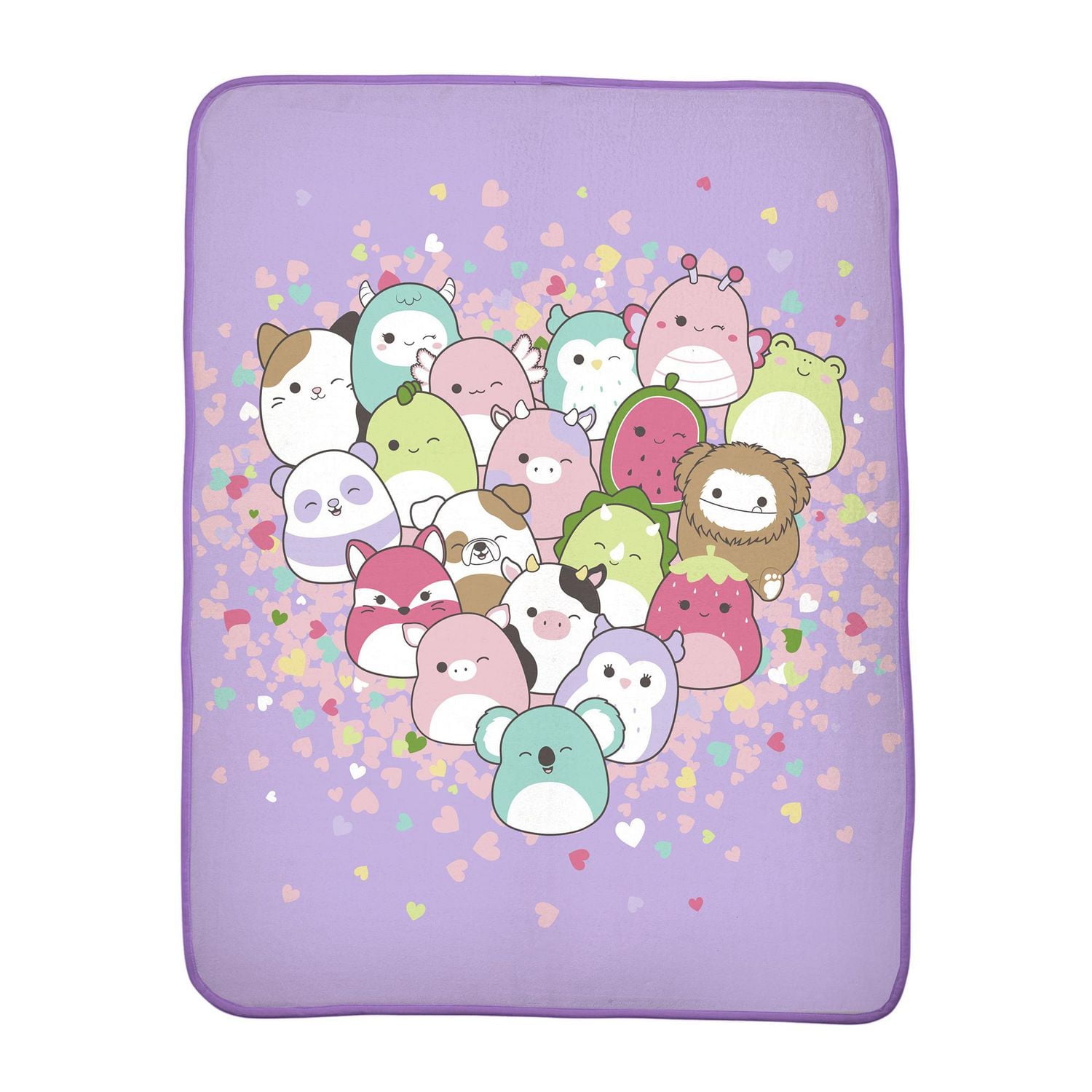 Squishmallows "Falling Hearts" Silk Touch Throw, Squishmallows SilkTouchThrow