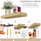 thumbnail image 2 of Sorbus Estante Flotante Rústico, Colección de Madera Sintética Negra, 2 Unidades, 2 of 6