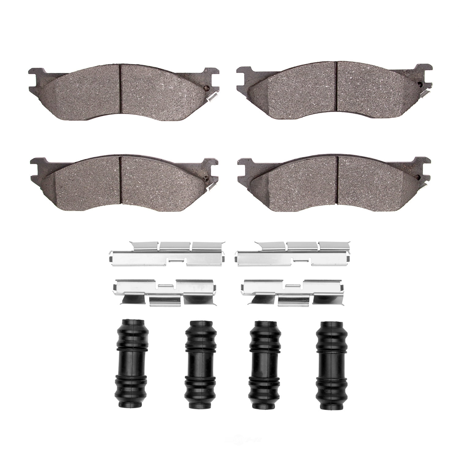 Dynamic Friction Company 1551-0897-01 DFC 5000 Advanced Brake Pads - Semi Metallic and Hardware Kit