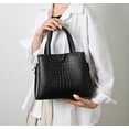 thumbnail image 2 of Classic Fashion Leather Satchel Handbag for Women Crocodile Pattern Big Capacity Shoulder Bag Handbag Purses, 2 of 7