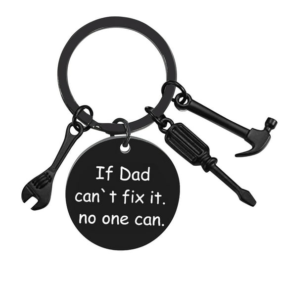 BJUTIR Key Chain If Dad Can'T Fix It No One Can Screwdriver Wrench Hammer Key Chain Ring Tool Charms Keychain Key Chain Gift For Dad