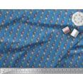 thumbnail image 2 of Soimoi Poly Georgette Fabric Crossbone & Skull Halloween Print Fabric by The Yard 52 Inch Wide, 2 of 3
