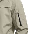 thumbnail image 3 of Mens Rain Jacket Lightweight Solid Color Windproof And Waterproof Zipper Parka Coat Athletic Coat Hooded Outwear Winter Fall Outerwear with Pockets, 3 of 5
