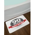 thumbnail image 2 of 90th Birthday Bath Mat, Retro Style Label with Red Ribbon and Vintage Emblem Stars Classical, Non-Slip Plush Mat Bathroom Kitchen Laundry Room Decor, 29.5 X 17.5 Inches, Red Grey White, Ambesonne, 2 of 2