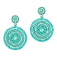 thumbnail image 4 of Beaded Drop Earrings Bohemian Earring Round Lightweight Jewelry Vintage Style Dangling Beaded Dangle Earrings Handmade for Gift Beach Ladies Green, 4 of 8