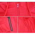 thumbnail image 2 of Men's Athletic Gym Sport Casual Running Jogging Sweat Hooded Tracksuit Set (Red, 3XL), 2 of 2