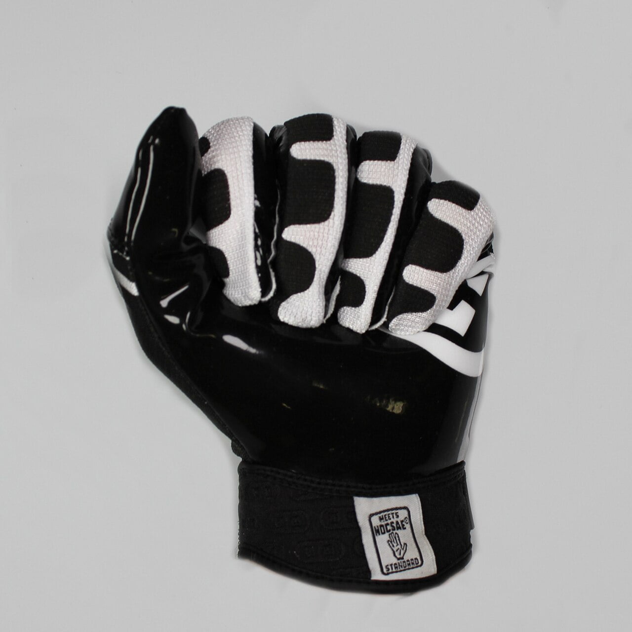 Battle Receivers Ultra-Stick Football Gloves - Youth Large - Black/White