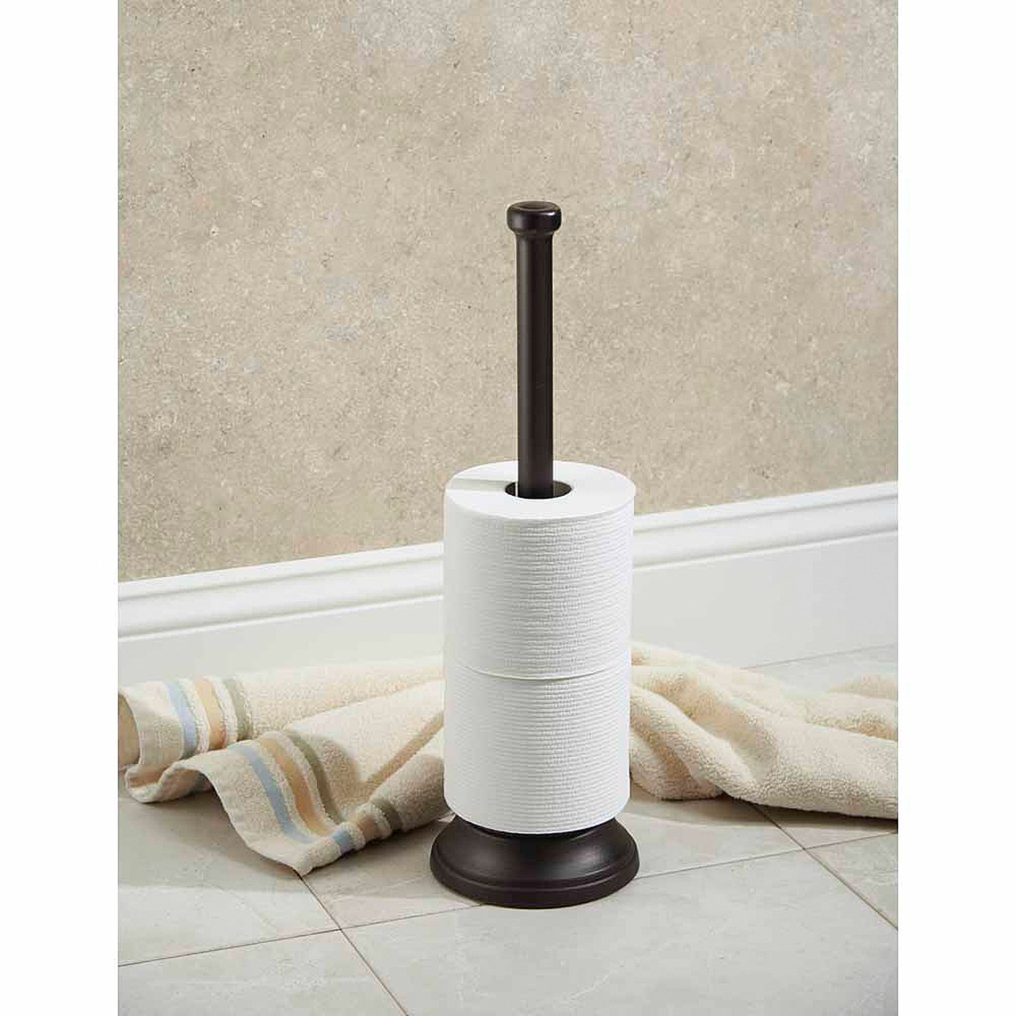 Interdesign Orbinni Spiral Free Standing Toilet Paper Holder Spare Roll Stor