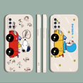 thumbnail image 2 of para samsung galaxy a31 a32 4g a52 a72 5g a11 a51 a71 galaxy a21s a02s a20s a10s conducción doraemon snoopy cuadrado borde recto cubierta de silicona suave duable caso del teléfono, 2 of 4