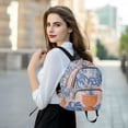 thumbnail image 6 of FORMRS Mini Backpack Purse for Women Travel Daypack Casual Shoulder Bag, Pink Leaves, 6 of 7