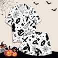thumbnail image 4 of WEAIXIMIUNG Children's Leisure Printed Button Collar Short Sleeved Top Shorts Pajama Set 100, 4 of 5