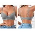 thumbnail image 4 of Ashyfjp Underwire Bras for Women Solid Color Soft Comfortable Lightweight Lace Bra with Gathering, Womens Underwear Everyday Bra, 4 of 8