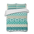 thumbnail image 2 of Turquoise Boho Queen Size Down Alternative Comforter, Lightweight Comforter Quilt Bedding Set with Pillow Shams Modern Abstract Art Floral Geometric All Seasons Bed Comforter Duvet Insert 90"x96", 2 of 7