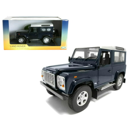 Land Rover Defender 90 Station Wagon Blue with Silver 1/18 Diecast Model Car by Universal (Best Blues Radio Station)